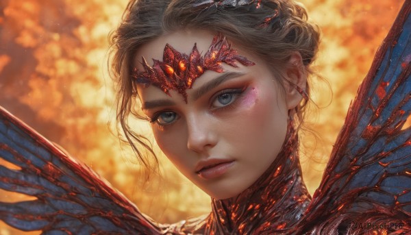 The beauty of a female set in a captivating dynamic scene