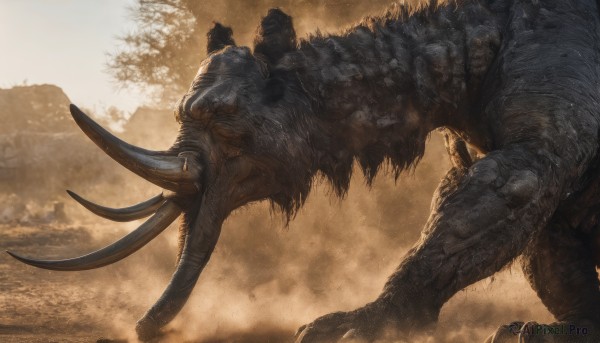 A graceful view of a monster in outdoors