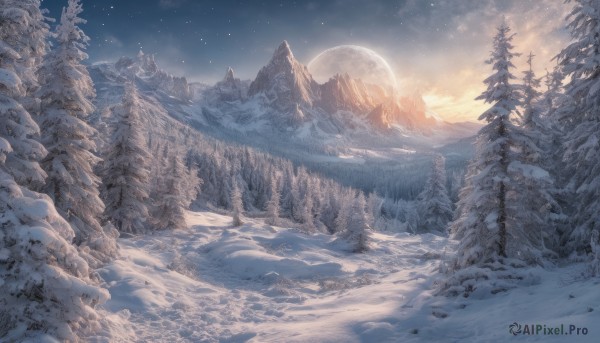 The allure of a landscape in a inviting snowy outdoors