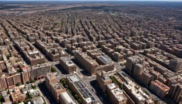 outdoors,sky,water,tree,dutch angle,no humans,ocean,from above,building,scenery,city,cityscape,river,skyscraper,landscape,rooftop,day,cloud,blue sky,ground vehicle,motor vehicle,horizon,car,road,town,real world location