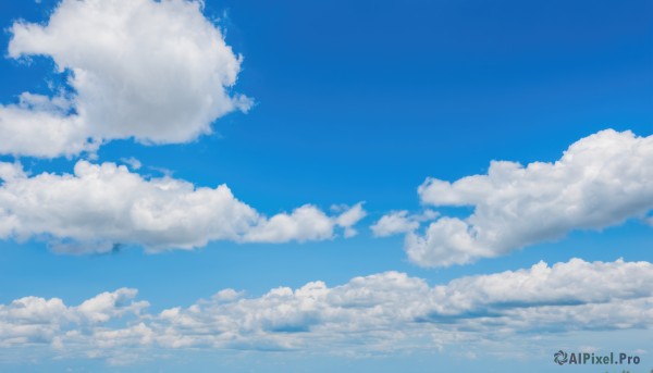 monochrome,outdoors,sky,day,artist name,cloud,signature,blue sky,no humans,cloudy sky,scenery,blue theme,horizon,cumulonimbus cloud