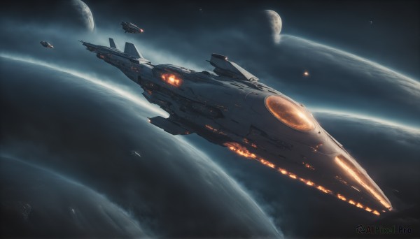 Scenery brought to life with a captivating spacecraft