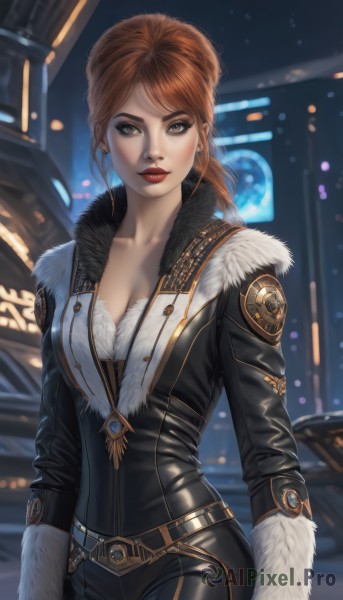 A female set against the backdrop of a serene dynamic scene