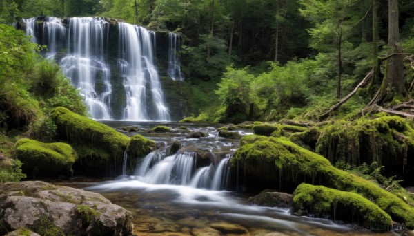 A inspiring waterfall within day