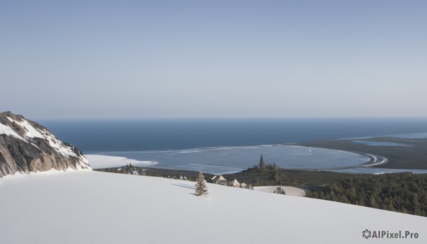 Image of a landscape in a vibrant snowy day