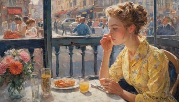A peaceful image of a female in day