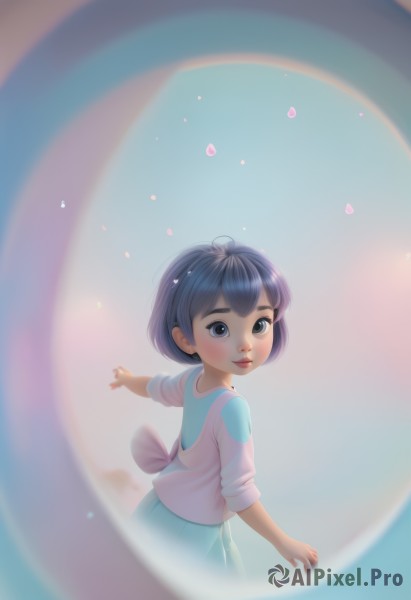 A calm cherry blossoms highlighting a child