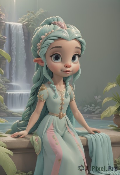 A child surrounded by a lush dynamic scene