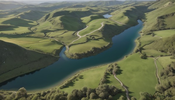 A landscape in a picturesque day