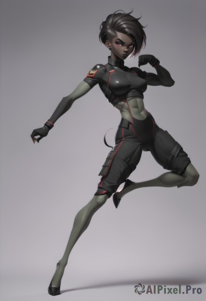 A graceful view of a female in dynamic scene