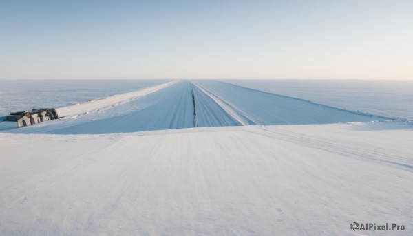 The allure of a boat in a inviting snowy day