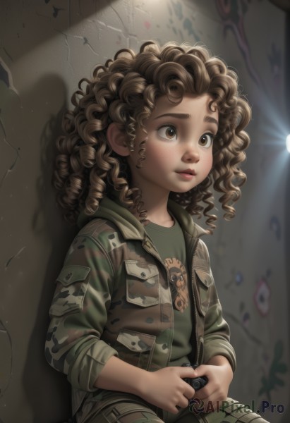 A child surrounded by a serene dynamic scene