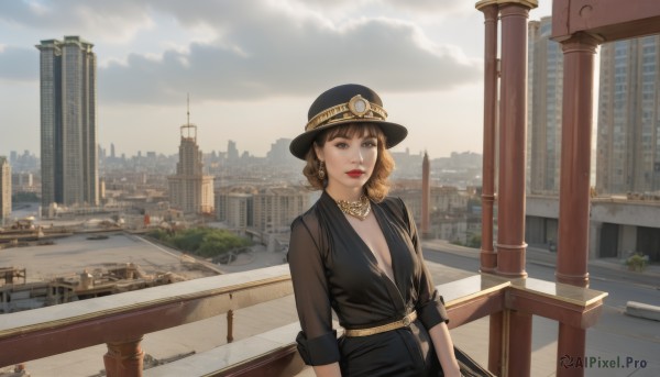 The timeless beauty of a female in a bold day