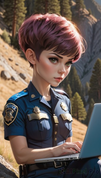 A breathtaking view of a female in day