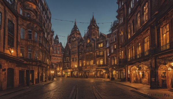 An iconic street framed by a inviting day