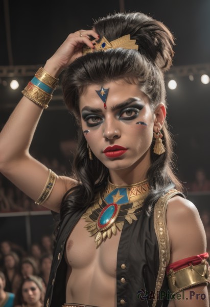 The majestic beauty of a female set within a ethereal dynamic scene