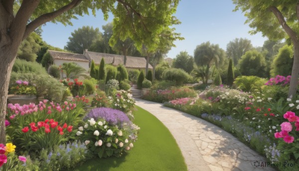 A peaceful day with a garden