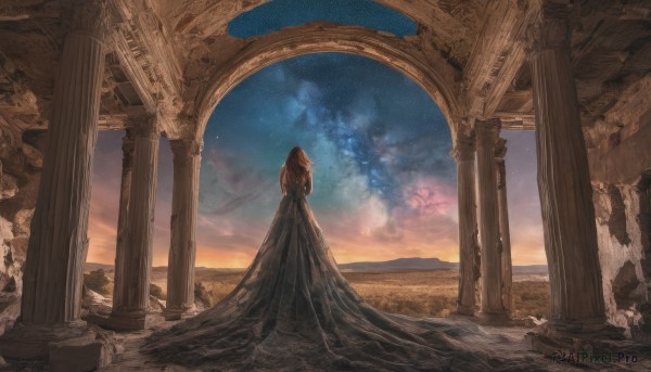A female showcased in a tranquil sunset outdoors