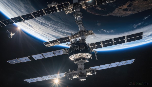 A stunning spacecraft within a lush sunlight