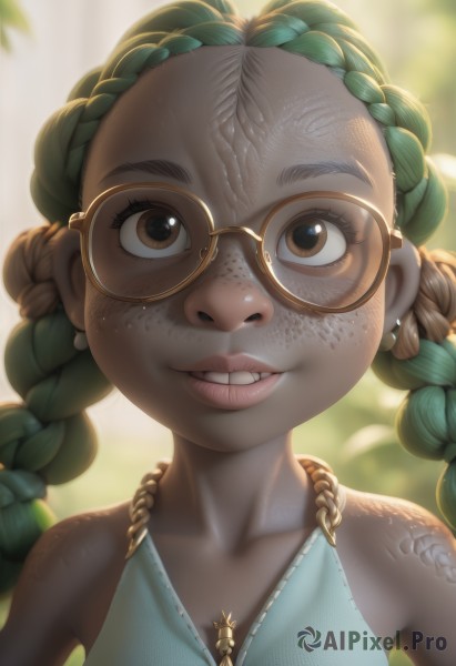 A female in the heart of a peaceful dynamic scene