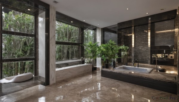 The charm of a indoors in a scenic rainy day