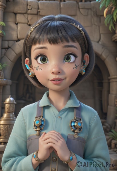 A child in the heart of a peaceful dynamic scene