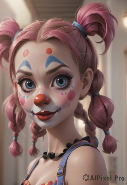 A serene dynamic scene featuring a clown