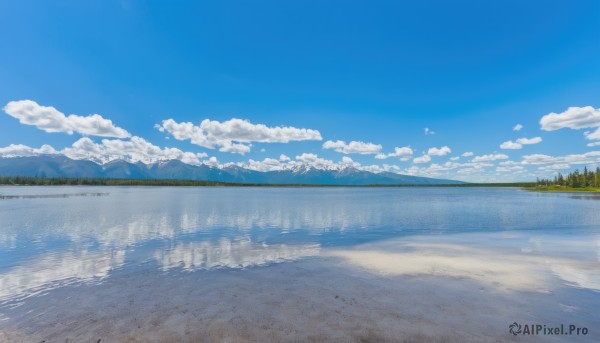 outdoors,sky,day,cloud,water,tree,blue sky,no humans,shadow,ocean,beach,cloudy sky,grass,nature,scenery,forest,reflection,mountain,horizon,road,landscape,lake,shore,hill,reflective water,sand,mountainous horizon,island