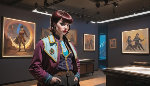 A female showcased in a bold dynamic scene