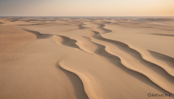 outdoors,sky,day,blue sky,no humans,shadow,beach,scenery,sand,horizon,shore,desert,solo,close-up,sunset,realistic