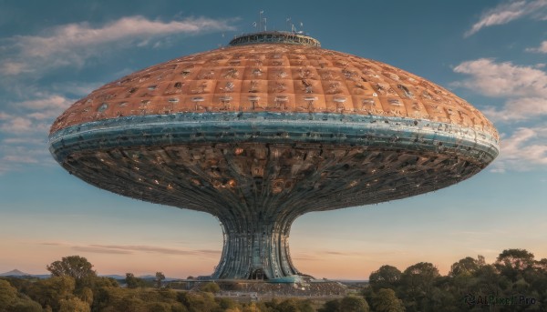A inspiring spacecraft within sunset day