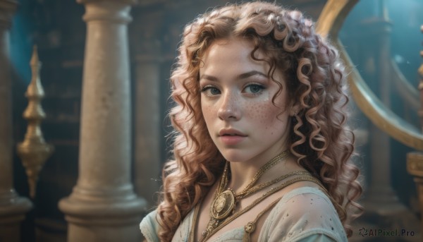 A female surrounded by a captivating dynamic scene