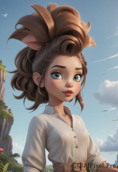 The timeless beauty of a female in a picturesque day