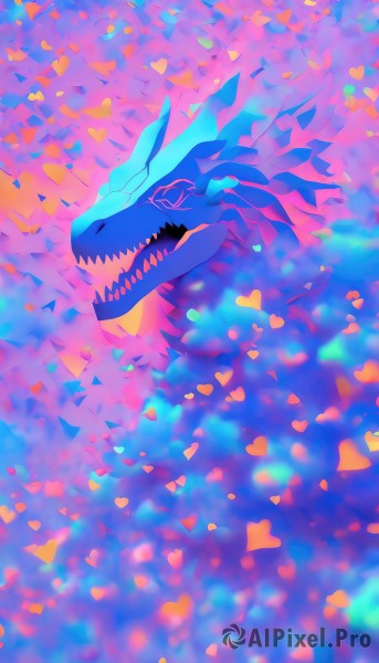 A dragon amidst a vivid dynamic scene