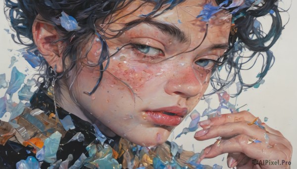 A striking dynamic scene featuring the elegance of a female