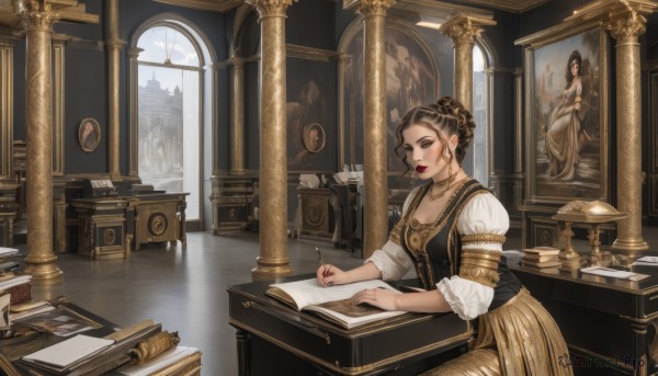 A female portrayed in a vivid day