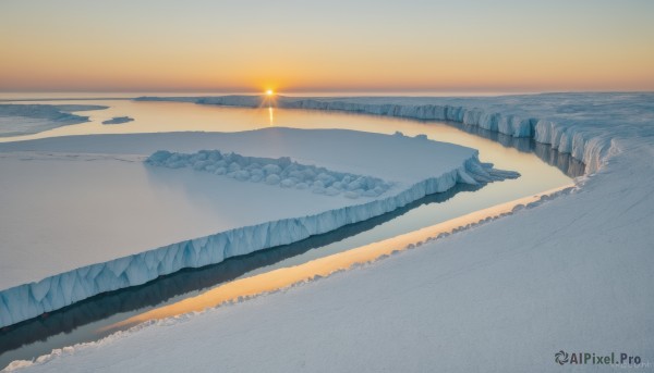 A graceful landscape captured in sunset outdoors