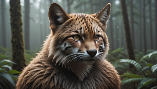 A cat caught in a breathtaking outdoors