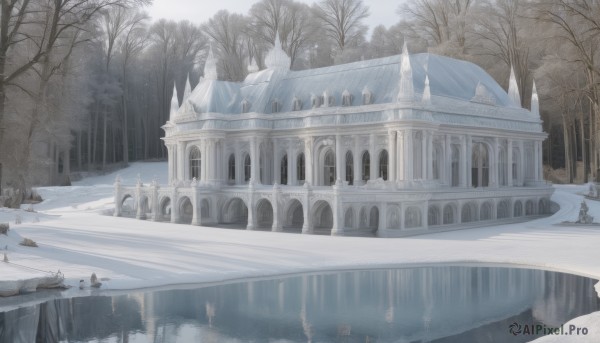 A stunning landscape within a beautiful snowy day