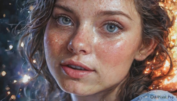 A vivid dynamic scene showcasing a female