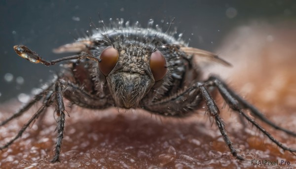 teeth, blurry, no humans, depth of field, bug, sharp teeth, monster, realistic, antennae, beetle