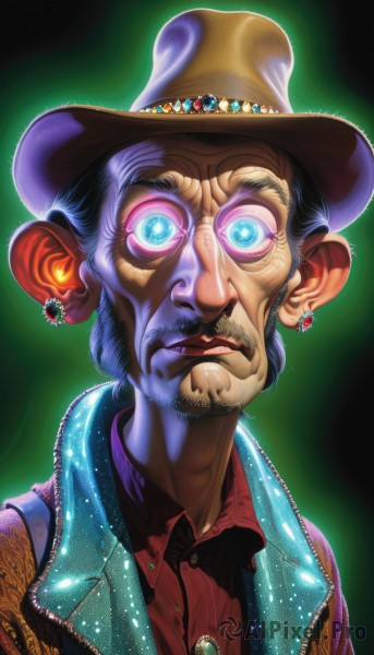 Image of a male in a vibrant dynamic scene