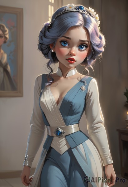 The allure of a female in a majestic dynamic scene