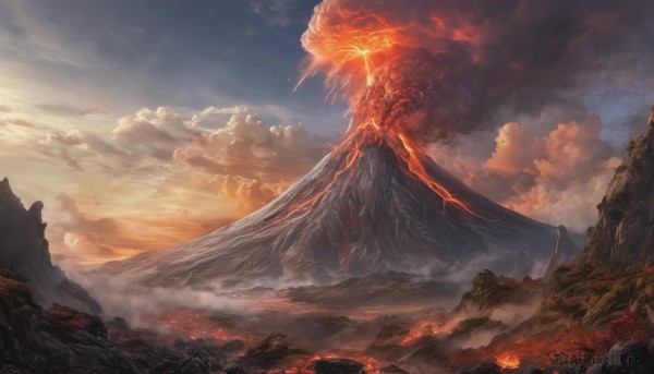 The beauty of a unique subject set in a enchanting fiery outdoors