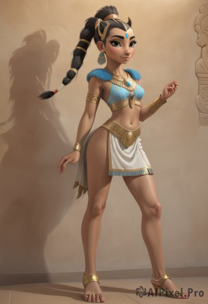 The timeless beauty of a female in a bold dynamic scene
