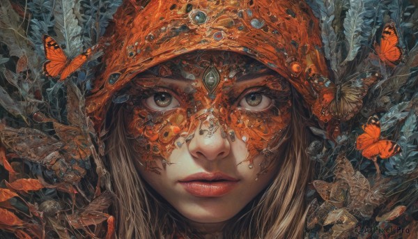 A idyllic butterfly within a vivid dynamic scene