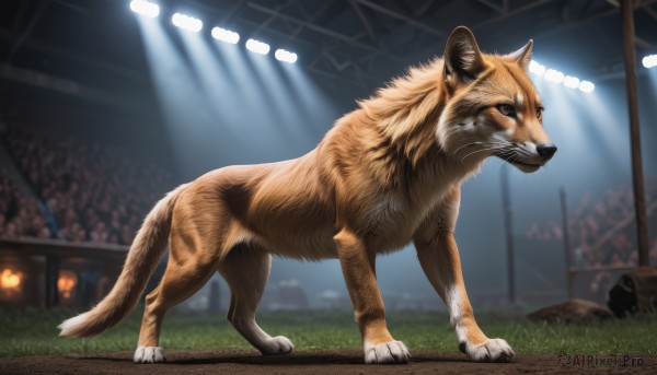 The majestic beauty of a dog set within a dynamic outdoors