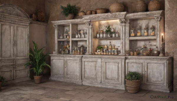 A glimpse of a indoors in a lush scenery
