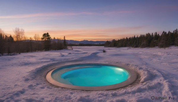 The wonder of a landscape in a picturesque snowy outdoors