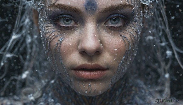 Image of a female in a vibrant dynamic scene